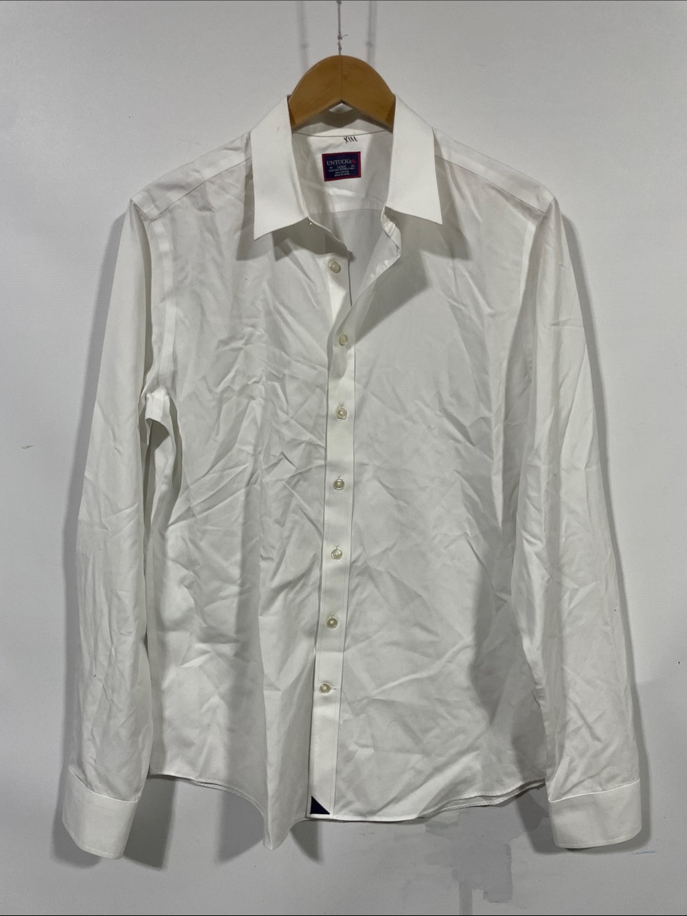 UNTUCKit White Men's Dress Shirt - Spread Collar